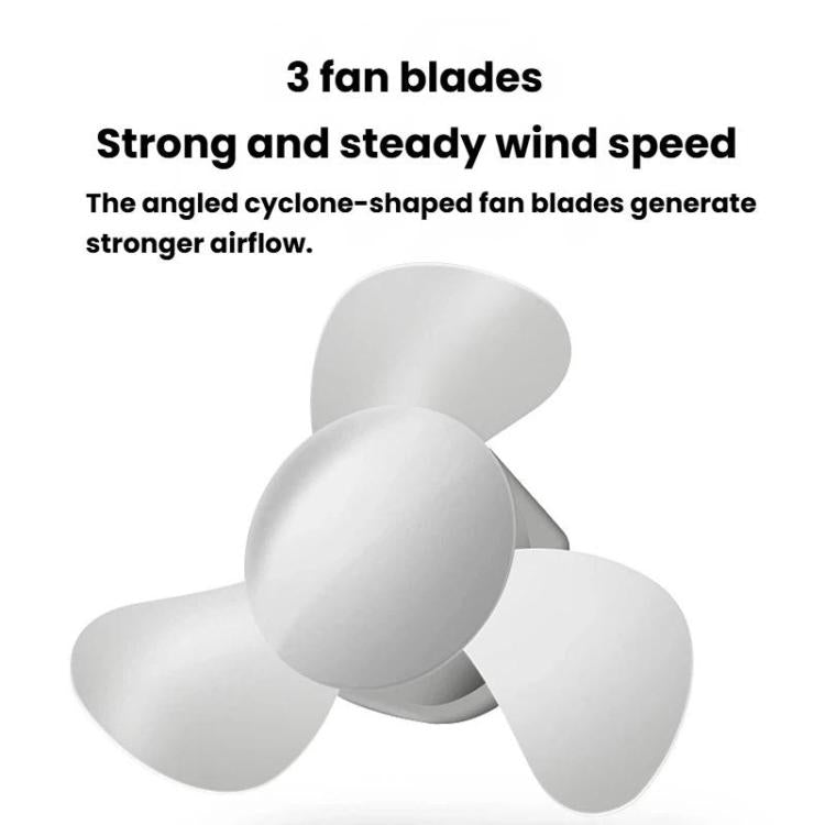 Three-blade fan rotor in white plastic, detached blade set