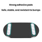 Fan base with two adhesive pads, dark housing and indicator lights