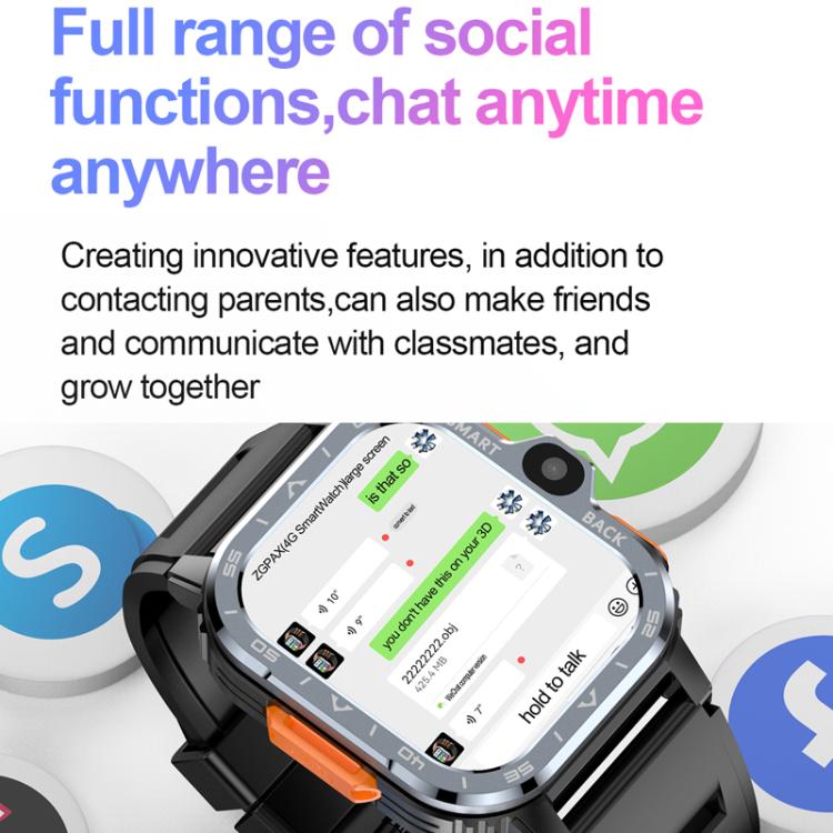 Rugged smartwatch displaying a messaging app