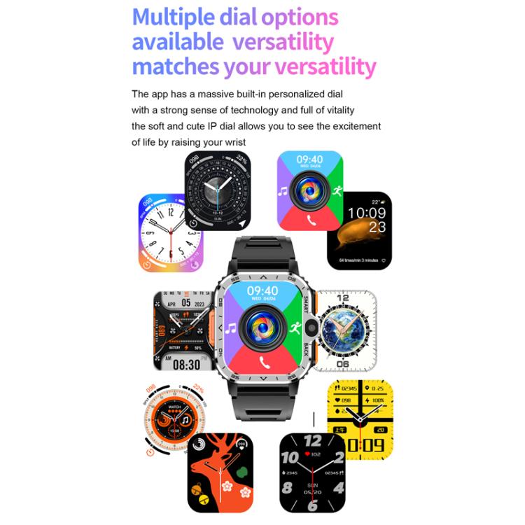 Rugged smartwatch with multiple digital and analog watch face designs