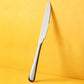 Stainless steel knife with serrated edge