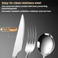 Polished stainless steel forks and spoon set with smooth rounded shapes