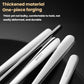 Stainless steel cutlery handles with engraved markings, polished finish