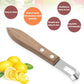 LsCook Stainless Steel Cheese Grater Walnut Handle Lemon Zester Fruit Grater and Peeler