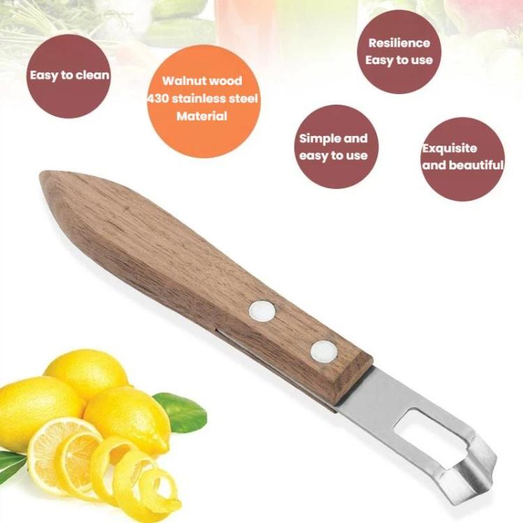 LsCook Stainless Steel Cheese Grater Walnut Handle Lemon Zester Fruit Grater and Peeler