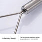 Stainless steel potato masher handle with embedded joint for a secure connection.