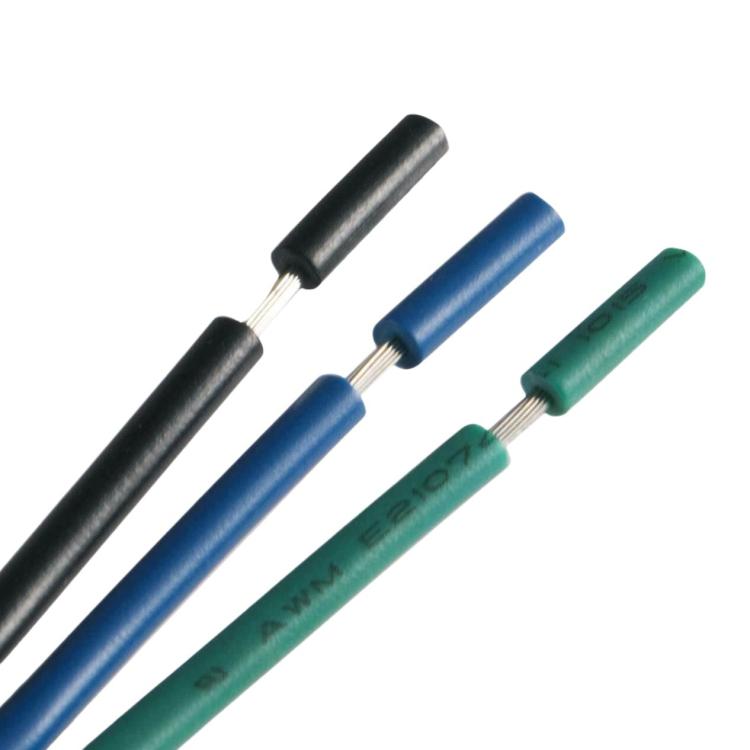 Car video brake bypass module connector pins on black, blue, and green leads