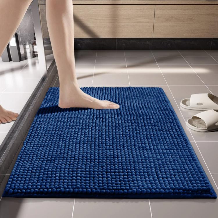 Bathroom Stain-Resistant Chenille Short-Pile Absorbent Non-Slip Mat, 40x60cm, 50x80cm, 60x90cm, 60x150cm