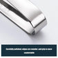 304 stainless steel tongs with rounded polished grip, sugar cube clip detail