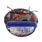 Robot vacuum replacement brush unit underside with blue roller brush and side brushes