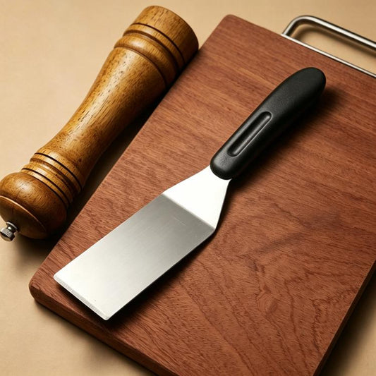 LsCook Stainless Steel Spatula Cake and Pizza Spatula, Solid Square, Hollow Square, Triangular