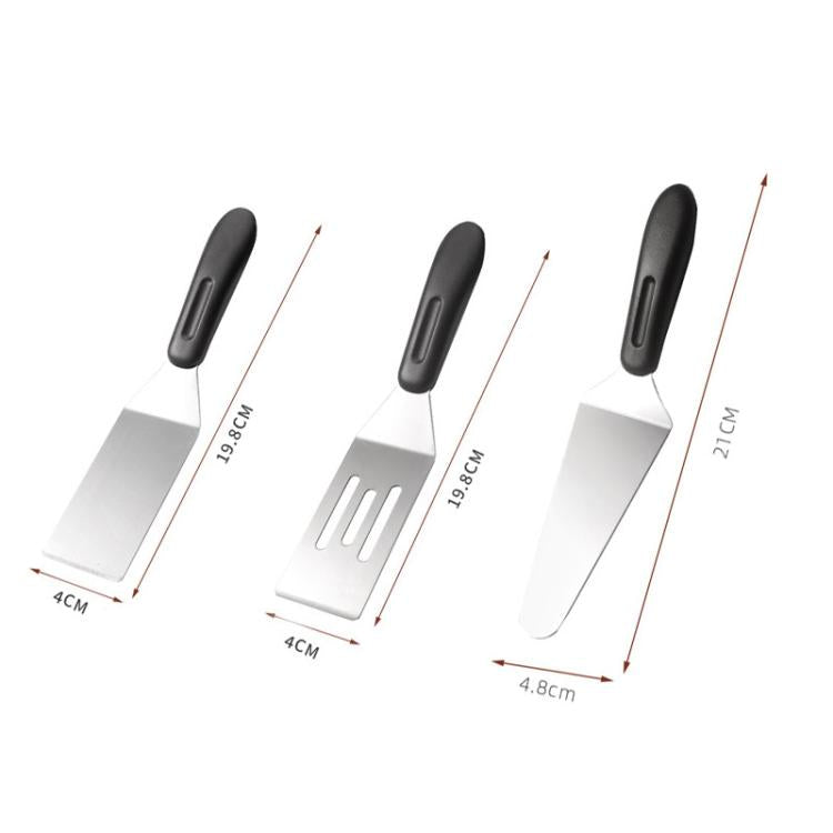 LsCook Stainless Steel Spatula Cake and Pizza Spatula, Solid Square, Hollow Square, Triangular