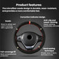 Suede Hand-Stitched Steering Wheel Cover With Center Alignment Marker Universal Car Steering Wheel Protector