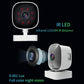 IR LED night vision surveillance camera with lens and red indicator dots graphic