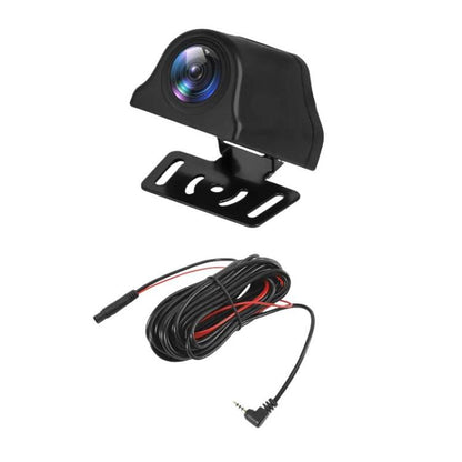 Car rear view camera with mounting bracket and 4-pin cable, black