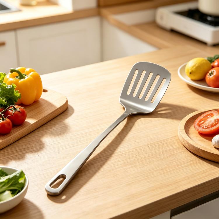 LsCook 430 Stainless Steel Kitchenware Kitchen Stir-Fry Spatula, Solid Spatula, Slotted Spatula
