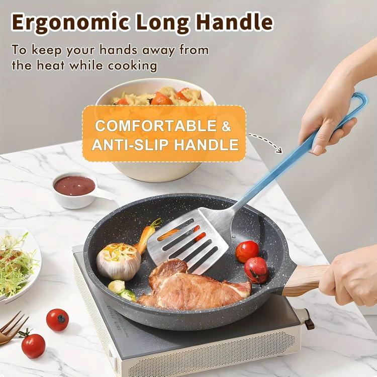 LsCook 430 Stainless Steel Kitchenware Kitchen Stir-Fry Spatula, Solid Spatula, Slotted Spatula