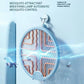 Blue folding mosquito zapper lamp with glowing blue grid, hanging loop at top