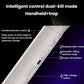 Extendable electric mosquito racket with white handle and extension switch