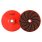 Red and dark grinding discs, 100 grit, with threaded center hole