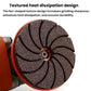 Tile edge grinding wheel with black abrasive disc and red guard ring