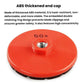 Tile edge grinding wheel end cap with threaded mounting hole in orange