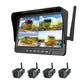 7-inch car wireless backup monitor with four rear cameras and two antennas