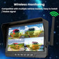 7-inch car wireless backup monitor with antenna showing multi-camera truck views
