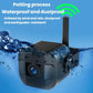 Wireless outdoor backup camera with IR lens and extended antenna, black housing