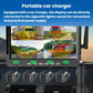 7-inch car monitor with antenna and four wireless camera units, split screen