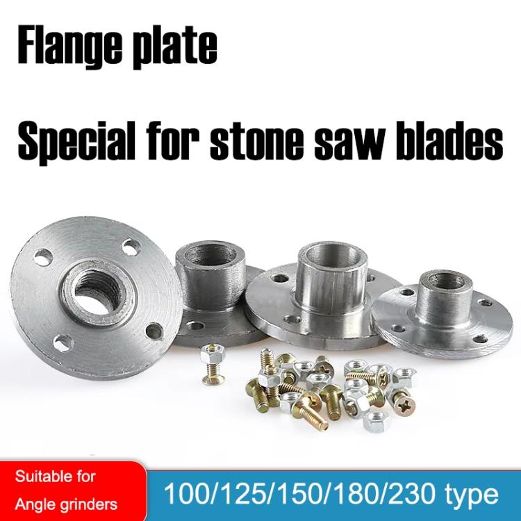 Flange plate kit with several metal adapters and mounting screws