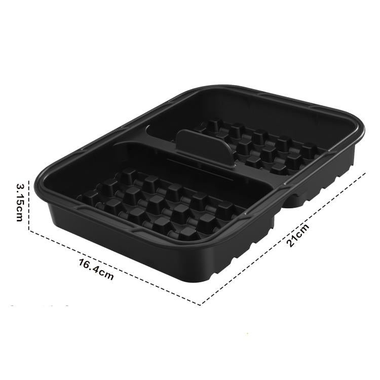 Air fryer waffle baking pan with raised rim and textured grid cavities