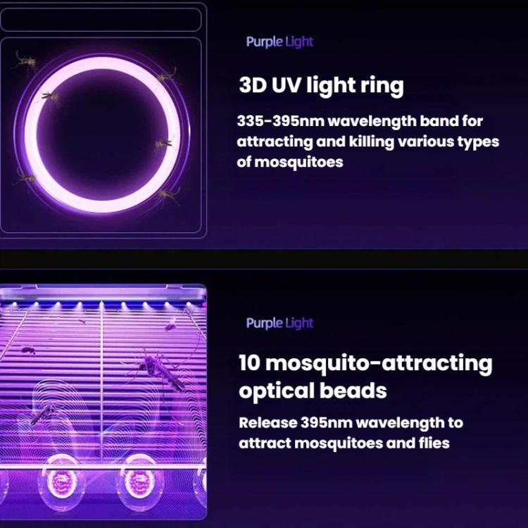 Mosquito killer device with circular 3D UV light ring and UV grid lamp panels