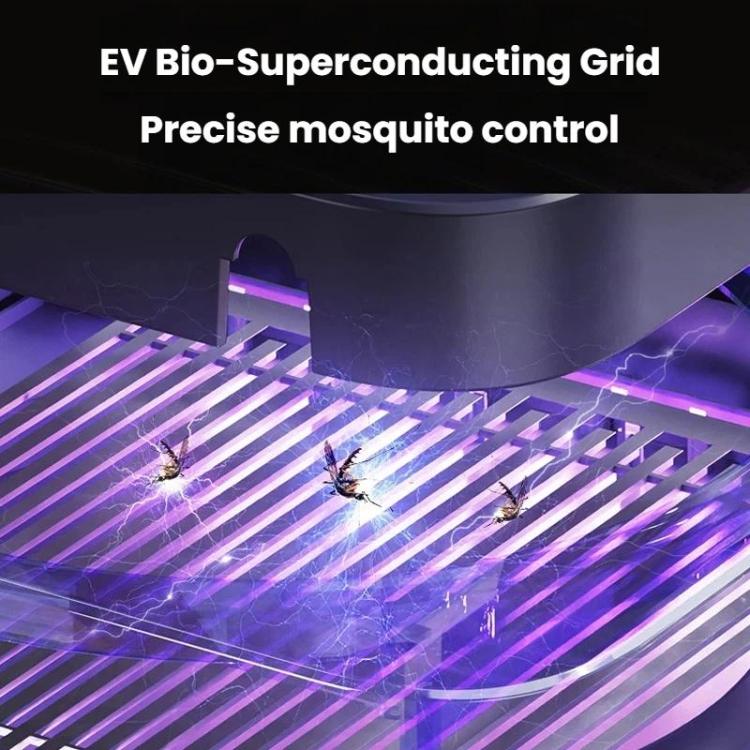 Purple-lit UV grid tracks with small mosquitoes positioned on the surface