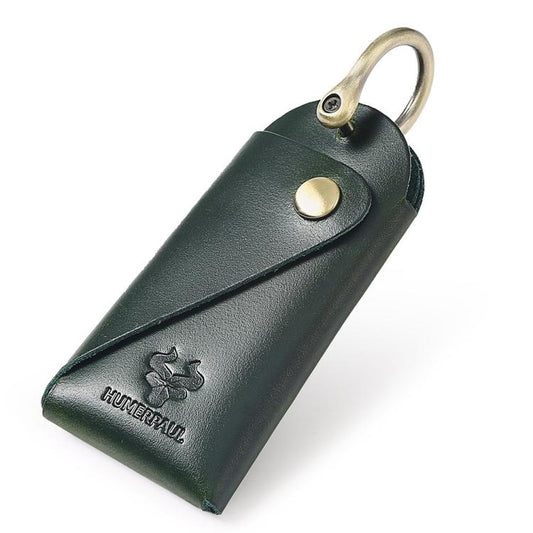 HUMERPAUL HU114 Vintage Leather Buckle Key Pouch Waist-Wearable Multi-Functional Metal Keyring