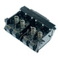 Printer printhead replacement module with black housing, circuit blocks, and coil springs