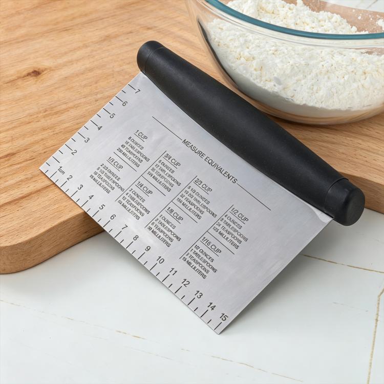 LsCook Square Stainless Steel Spatula With Measurement Markings