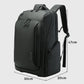 Large black backpack with front compartments and adjustable shoulder straps, sized 30x20x47cm.