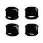 Black anti-scratch car door cup protector stickers, 4-piece set