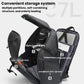 Open backpack interior with multiple compartments and independent computer storage area