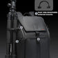 Side view of backpack with top flap and exterior attachment mounts near the back panel
