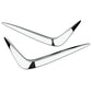 Chrome anti-collision bumper trim decal, long curved strip with pointed ends