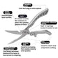 Multi-functional kitchen shears with lock, automatic rebound spring, and hanging hole