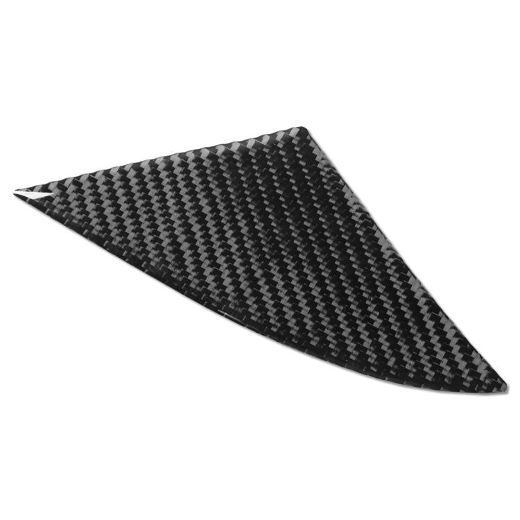 Car interior triangle sticker, carbon-fiber look, black