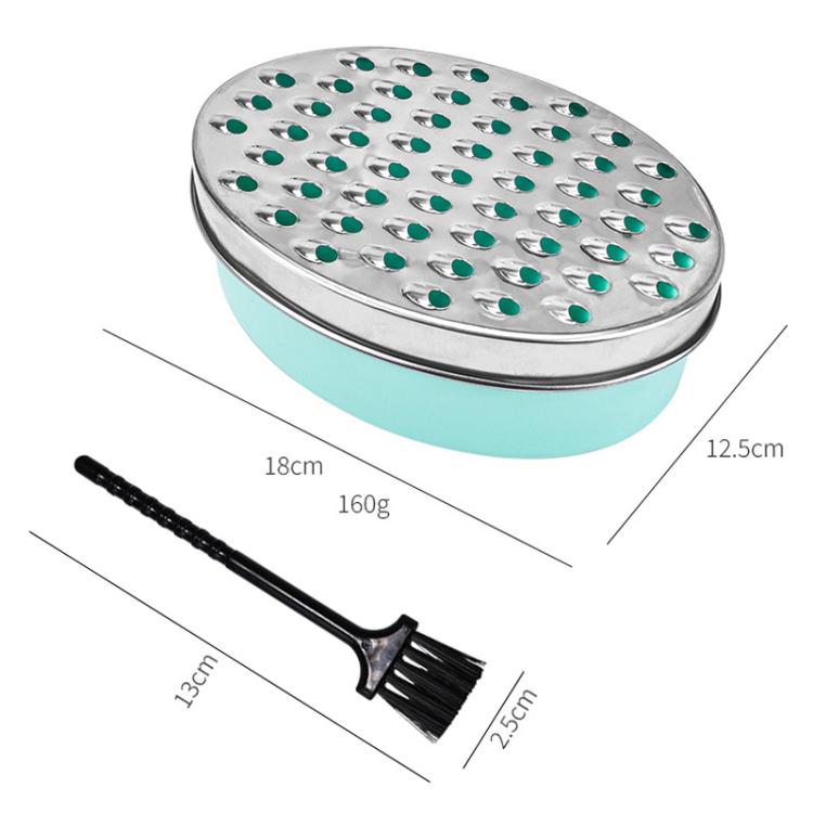 LsCook Kitchen Stainless Steel Grater Multi-Functional Vegetable Slicer with Storage Container, Black Container+2 Grating Discs+Brush