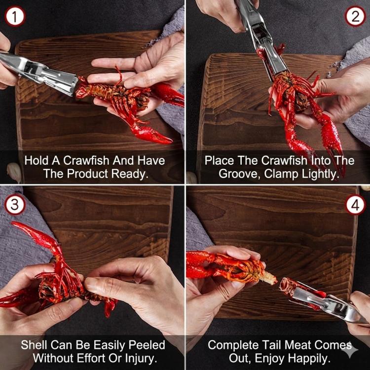 LsCook Stainless Steel Lobster Cracker Lobster Shelling Tool