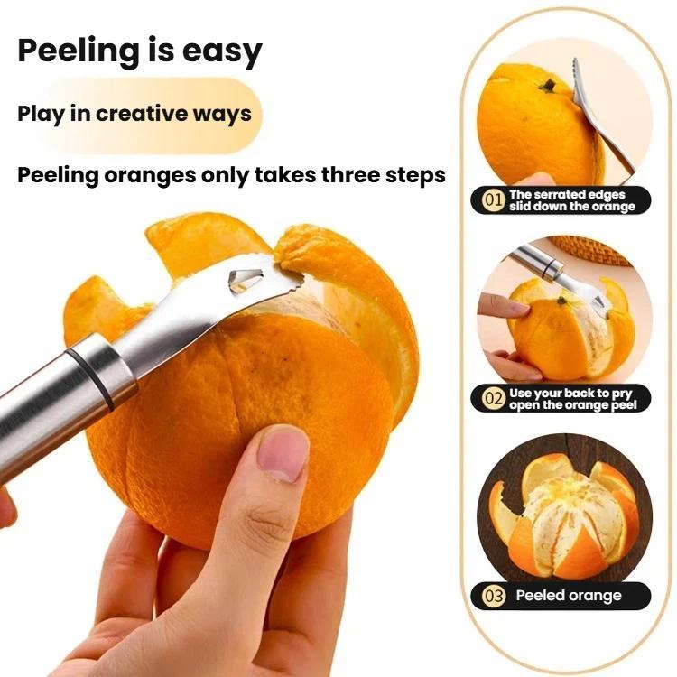 LsCook 304 Stainless Steel Orange Peeler Fruit Peeling Tool