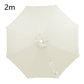 White umbrella replacement canopy, 2m, with center button and hanging strap.