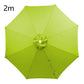 Grass green umbrella replacement canopy, 2m, with center button and side vent panel.