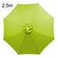 2.5 m lime green patio umbrella replacement canopy with vented fabric and rib seams